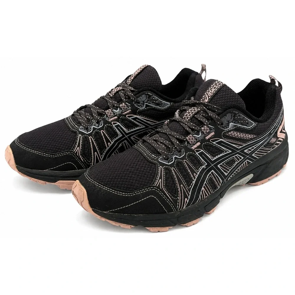 ASICS Gel-Venture 7 Womens Size 8 Black Athletic Trail Running Sneakers 1012A983